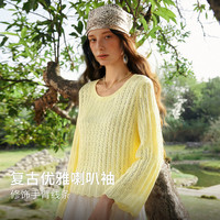 OLRAIN欧芮儿 镂空宽松 女士针织衫