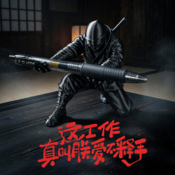 贝乐蒂 黑武士忍者笔架桌面装饰摆件笔筒笔托眼镜托文具个性创意礼品
