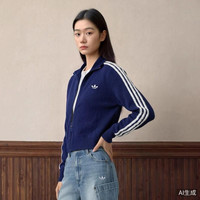adidas 滔搏adidas阿迪达斯三叶草女子KNIT FB TT夹克外套KW2588