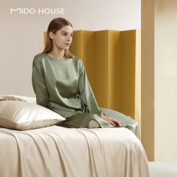 MIDO HOUSE 铭都100支新疆长绒棉A类全棉床单单件双人床宿舍 云霜粉 160*230cm