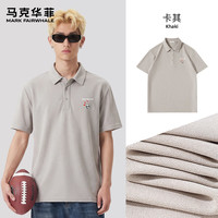 马克华菲 男士大码棉珠地短袖POLO衫