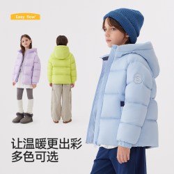 雪中飞 kids儿童面包羽绒服男女童冬季新款保暖连帽外套
