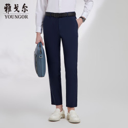 雅戈尔 休闲裤男品质棉宾霸免烫休闲裤舒适挺括易打理