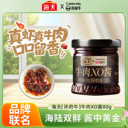 海天 牛肉XO酱80g许府牛联名海鲜酱虾酱干贝瑶柱调味料