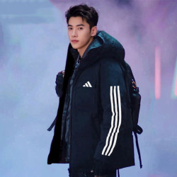 adidas 官方正品棉服男子户外拒水保暖运动外套夹克JY8303