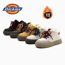 Dickies 儿童冬季新款时尚运动休闲板鞋加绒加厚保暖中高帮雪地靴