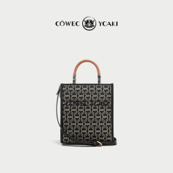 COWEC YCAKI 轻奢琴谱包竖版提花刺绣托特包斜挎手提包z