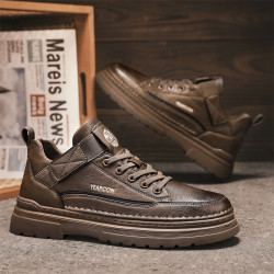 意尔康 新款百搭防磨厚底男鞋休闲工装英伦风时尚鞋休闲鞋