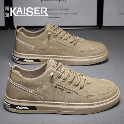 凯撒 KAISER/凯撒·男鞋秋季新款时尚百搭休闲板鞋子男款一脚蹬运动皮鞋