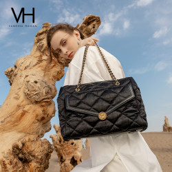 VANESSAHOGANVH女包弗格软包小香风菱格大容量托特包高级感单肩包
