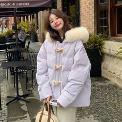 超好看棉服女2026年新款冬季爆款棉袄韩系大毛领棉衣外套学生加厚