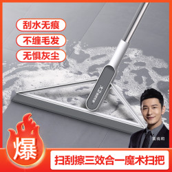 大卫 拖把硅胶魔术扫把二合一刮水拖把家用扫地刮板卫生间刮水神器