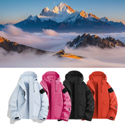 多巴胺情侣冲锋衣山系户外登山服休闲连帽外套TG