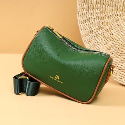 绿色系包包2023新款韩版百搭潮流女士单肩斜跨包上班质感软面女包
