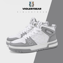 暴力熊 Violentbear/暴力熊时尚百搭雅丹风高帮鞋休闲荧光情侣运动鞋6668