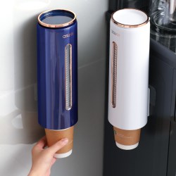 一次性杯子架自动取杯器挂壁式家用饮水机杯子收纳架纸杯架取杯架