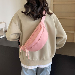 尼龙布小包包女新款简约百搭胸包大容量设计感学生小跨包小众