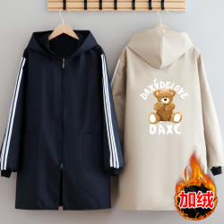 宣怡 新款防水有袖工作服加绒罩衣大人女男士定制秋冬围裙长袖家用厨房