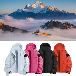 多巴胺情侣冲锋衣山系户外登山服休闲连帽外套