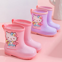 正版凯蒂猫儿童雨鞋卡通奥特曼学生水靴防滑柔软保暖加厚上学水鞋