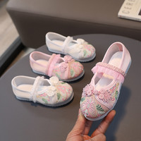 2025透气网鞋儿童超薄夏季汉服鞋子女童绣花鞋老北京布鞋