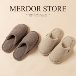 mer d’or 秋冬季男士棉拖鞋2024新款居家居室内毛绒保暖软底防滑女家用冬天