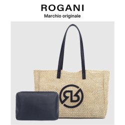 ROGANI通勤休闲夏季草编编织ins沙滩度假包小众单肩包6658