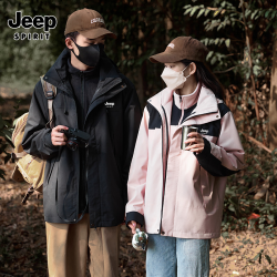 JEEP SPIRIT JEEPSPIRIT吉普秋冬三合一可拆卸内胆户外登山服男女同款两件套