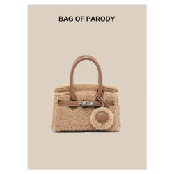 bag of parody 铂金包女2026新款毛毛单肩斜挎手提包