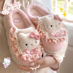 利达妮 凯蒂猫棉拖鞋女款冬季2026新款秋冬室内家居棉拖hellokitty