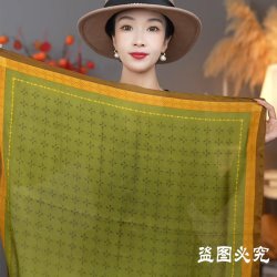 70方巾新款撞色百搭洋气光面缎面丝巾优雅时尚女士网红