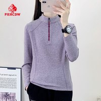 『PIERCDW帕瑞萨』户外运动德绒上衣女2026新款加绒加厚立领打底衫