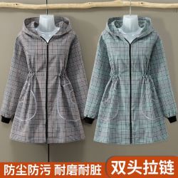 长袖围裙正穿衣罩衣女外穿厨房家用耐脏时尚工作服上班新款洋气