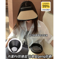 曼诗妮罗兰 手工编织遮阳防晒帽COOLKNIT科技防晒不透光