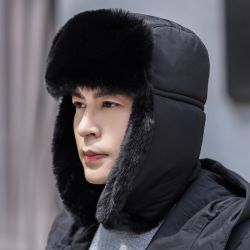 帽子男冬季保暖户外加厚雷锋帽男士东北冬天防寒骑电动车加绒套头
