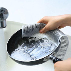 钢丝碗布清洁布网格不沾油抹布厨房灶台碗锅清布