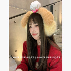 可爱饼饼耳罩毛绒保暖防冻耳捂子可折叠百搭耳套子