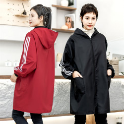 宣怡 大人女罩衣春秋工作服时尚家用厨房防水长袖围裙新款防油污男定制