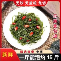 干海带丝无盐颗粒泡发率高凉拌热炒火锅无添加剂