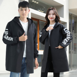 秋冬季围裙长袖罩衣女厨房家用时尚大人罩衣加绒工作服可定制logo