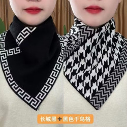 围脖新款洋气时尚2025秋冬季护颈韩版女士百搭脖套保暖三角围巾