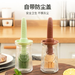 油刷子硅胶油刷带瓶厨房烙饼烧烤烘焙家用耐高温一体油刷瓶抹油
