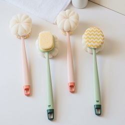双头洗澡刷搓澡刷子搓泥神器后背不求人长柄软毛搓背多功能沐浴刷