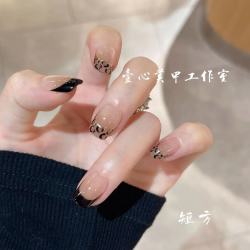 纯手工定制穿戴甲 法式豹纹 壹心推荐美甲贴片可拆卸假指甲贴10片