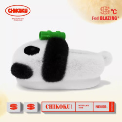 chikoku 棉拖鞋女冬季可爱熊猫室内居家毛绒保暖厚底外穿拖