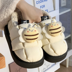 明盛 踩屎感加厚冬天棉鞋室内防水保暖包跟棉拖鞋秋冬软底防滑家居