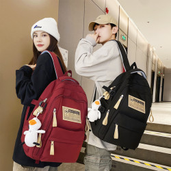 奇咔洛 书包女大学生韩版高中旅行双肩包男初中生ins日系大容量电脑背包