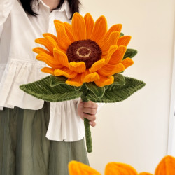 巨型向日葵扭扭棒花束diy手工编织材料包自制仿绒花永生花送闺蜜