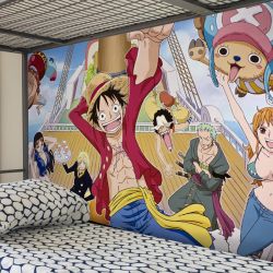 海贼王背景布学生宿舍网红直播背景床头装饰品挂毯出租房装饰墙
