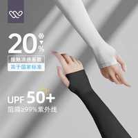 万宝绿 新款冰袖防晒男女士薄款袖套专业防紫外线夏季半指钓鱼骑车手套